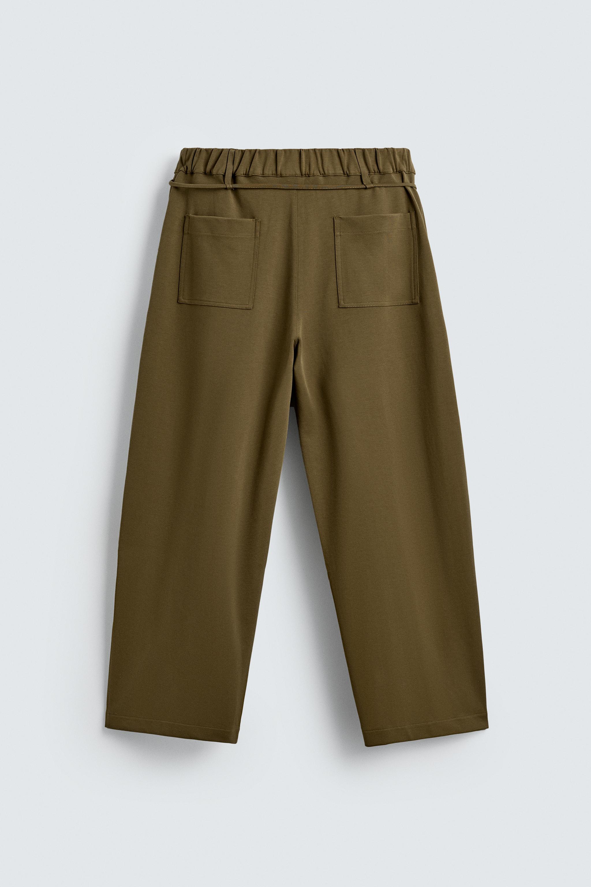 PLEATED DRAWSTRING PANTS